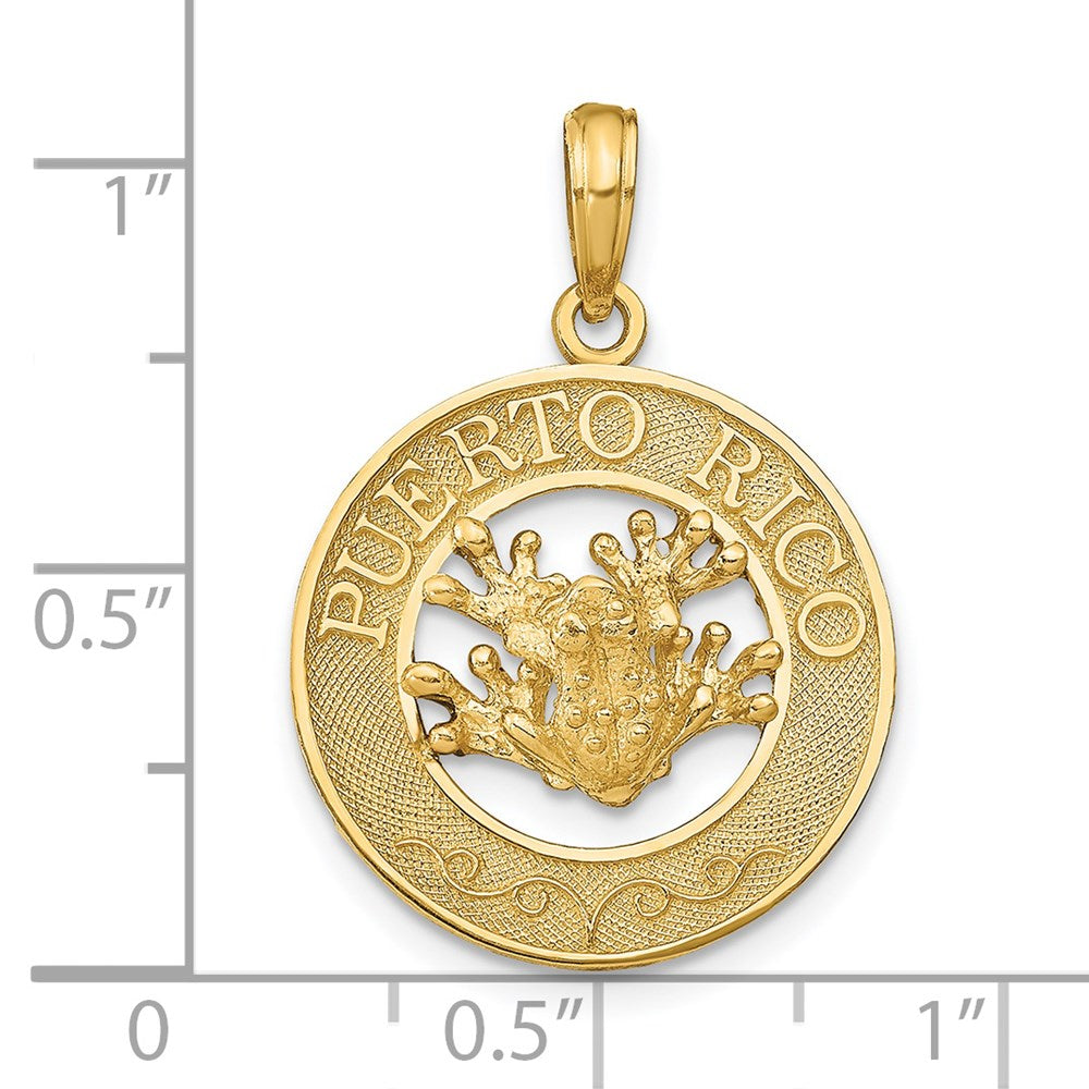 14k PUERTO RICO with Frog Pendant - Product Photo