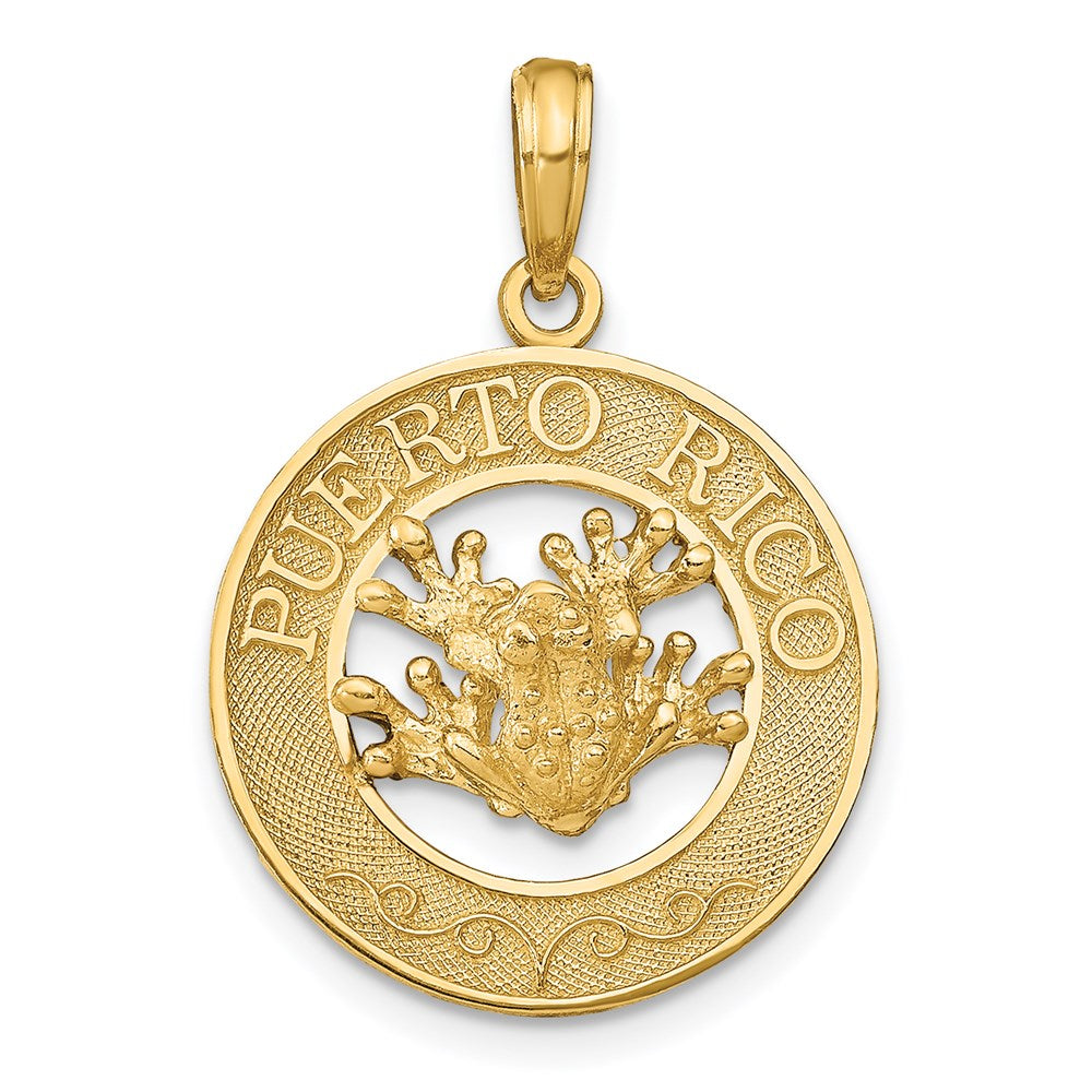 14k PUERTO RICO with Frog Pendant - Product Photo