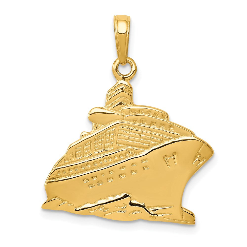 14k Cruise Ship Pendant - Product Photo