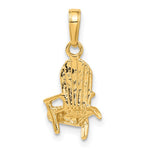 14K 3D Adirondack Beach Chair Pendant - Product Photo