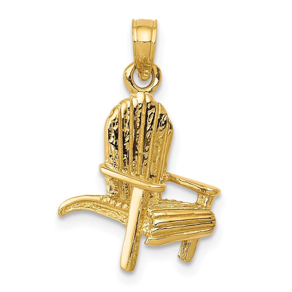 14K 3D Adirondack Beach Chair Pendant - Product Photo