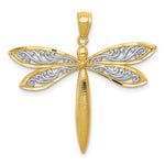 14k with Rhodium Dragonfly Pendant - Product Photo