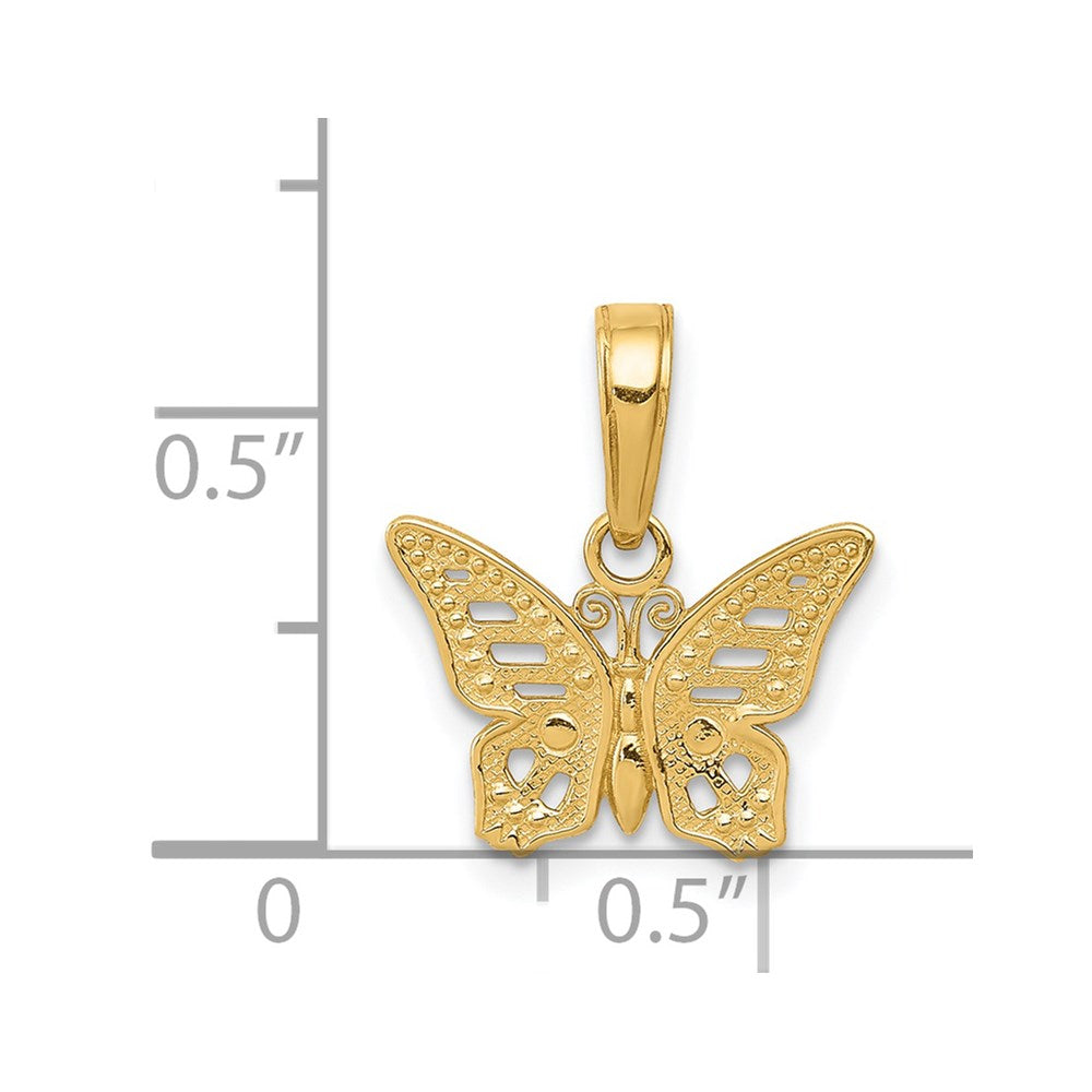 14k Cut-Out Butterfly Pendant - Product Photo