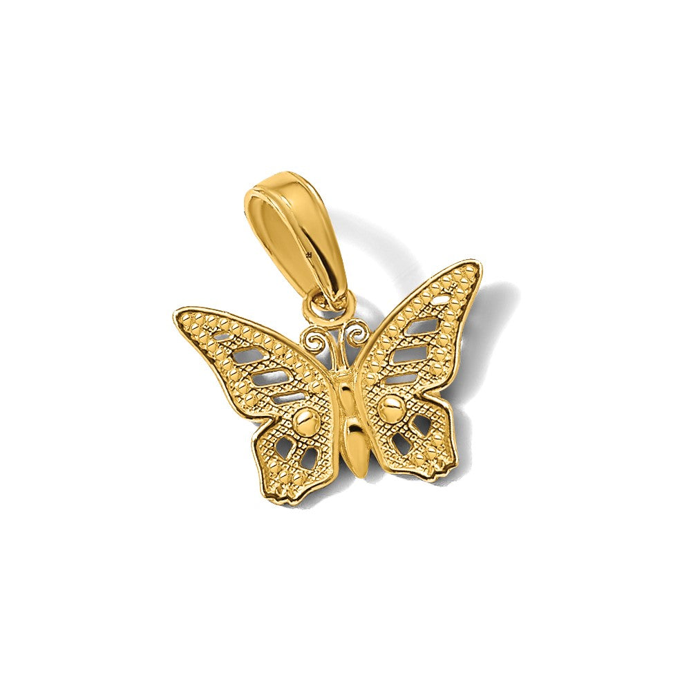 14k Cut-Out Butterfly Pendant - Product Photo