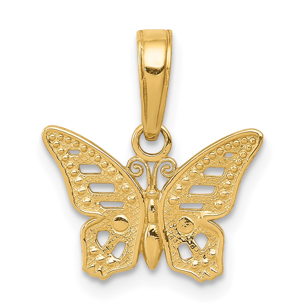 14k Cut-Out Butterfly Pendant - Product Photo