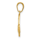 10K / 14K Yellow Gold Hummingbird in Flight Pendant - Product Photo