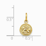 14K Yellow Gold Small Polished Angel Charm - Product Photo