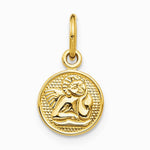14K Yellow Gold Small Polished Angel Charm - Product Photo