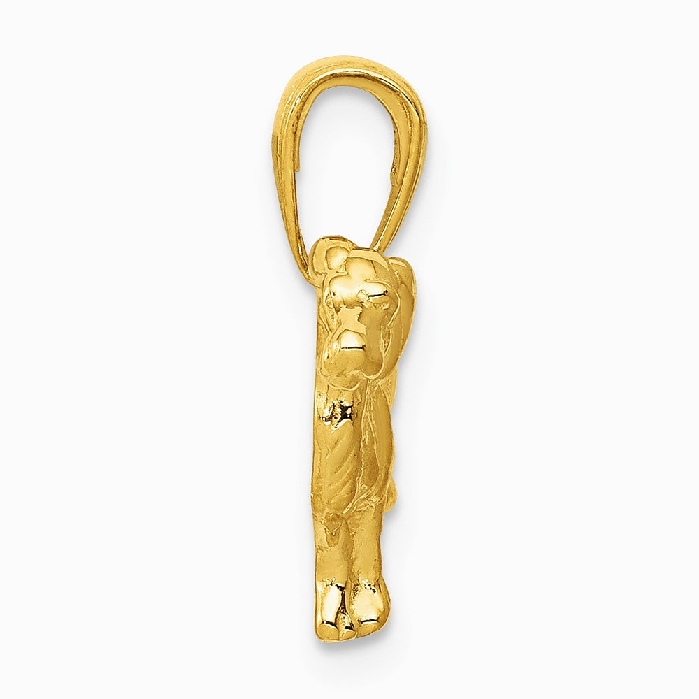 10K / 14K Yellow Gold Springer Spaniel Dog Pendant - Product Photo