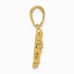 10K / 14K Yellow Gold Poodle Dog Pendant - Product Photo