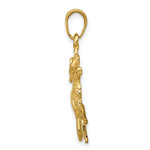 14k Deer Running Pendant - Product Photo