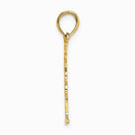 10K / 14K Yellow Gold Gymnastics Floor Pendant - Product Photo