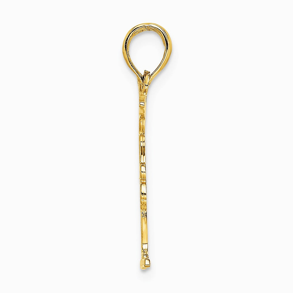10K / 14K Yellow Gold Gymnastics Floor Pendant - Product Photo
