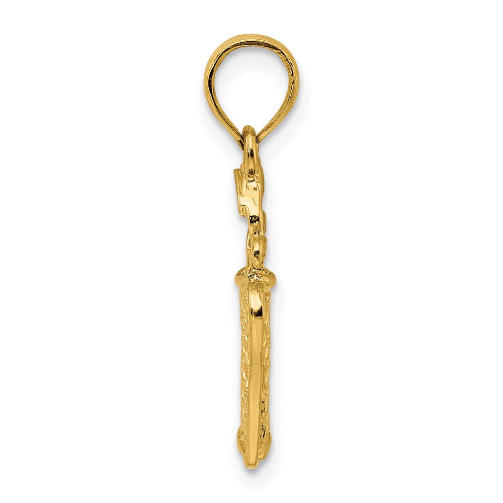 14k 3-D Golfer in Swing Charm - Product Photo