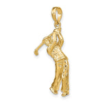 14k 3-D Golfer in Swing Charm - Product Photo