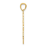 14k Diamond Cut Cheerleader Charm - Product Photo
