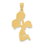 14k Diamond Cut Cheerleader Charm - Product Photo