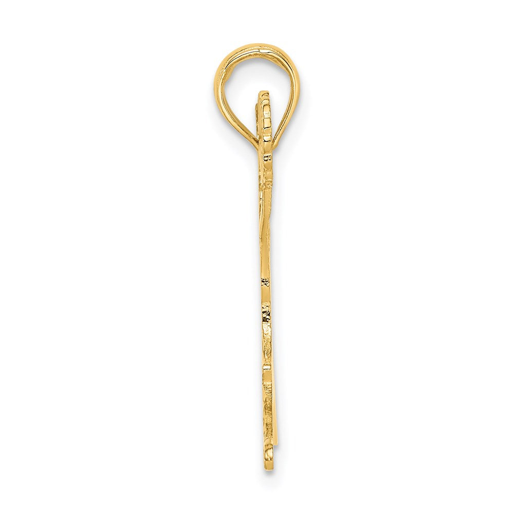 14k Cheerleader Jumping with Pom-Poms Charm - Product Photo