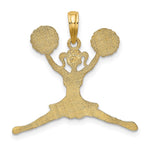 14k Cheerleader Jumping with Pom-Poms Charm - Product Photo
