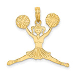 14k Cheerleader Jumping with Pom-Poms Charm - Product Photo