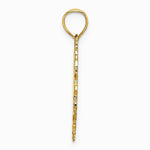 10K / 14K Yellow Gold Dart Board and Darts in Leaf Design Charm - Product Photo