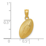 14k Football Pendant - Product Photo
