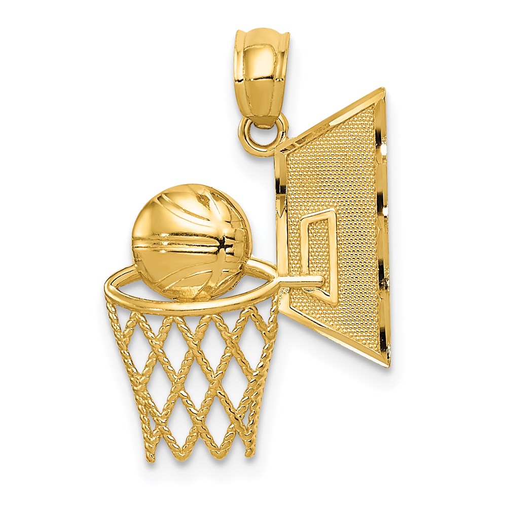 14k Basketball Pendant - Product Photo