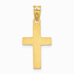 10K / 14K Yellow Gold Polished Cross Charm - Product Photo
