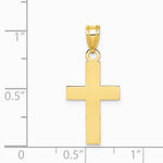 10K / 14K Yellow Gold Polished Cross Charm - Product Photo