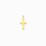 10K / 14K Yellow Gold Polished Cross Charm - Product Photo