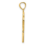14K Yellow Gold Diamond-cut Celtic Cross Pendant - Product Photo