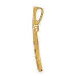 14K Polished Curved Cross Chain Slide - Product Photo