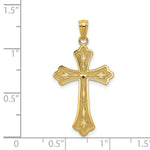 14k Diamond-cut Cross Pendant - Product Photo