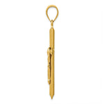 14k Polished Hollow Crucifix Pendant - Product Photo