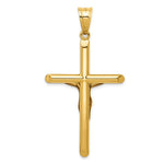 14k Polished Hollow Crucifix Pendant - Product Photo
