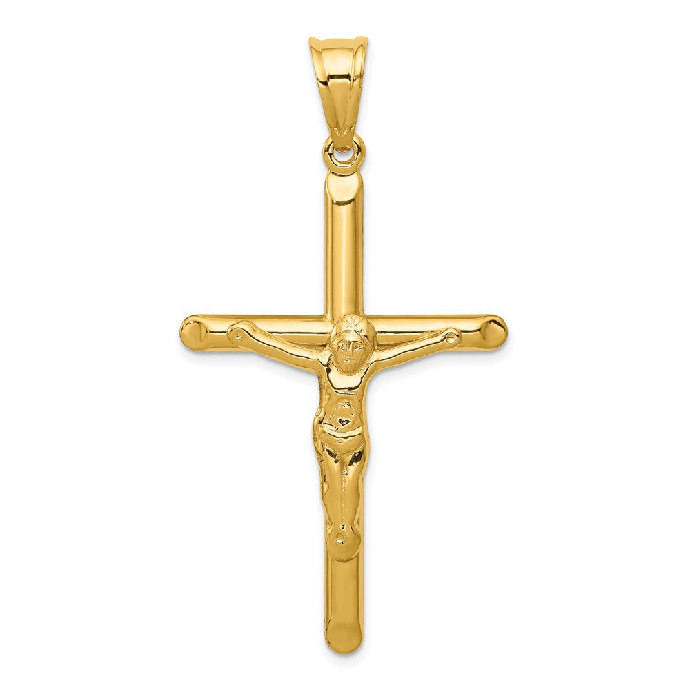 14k Polished Hollow Crucifix Pendant - Product Photo