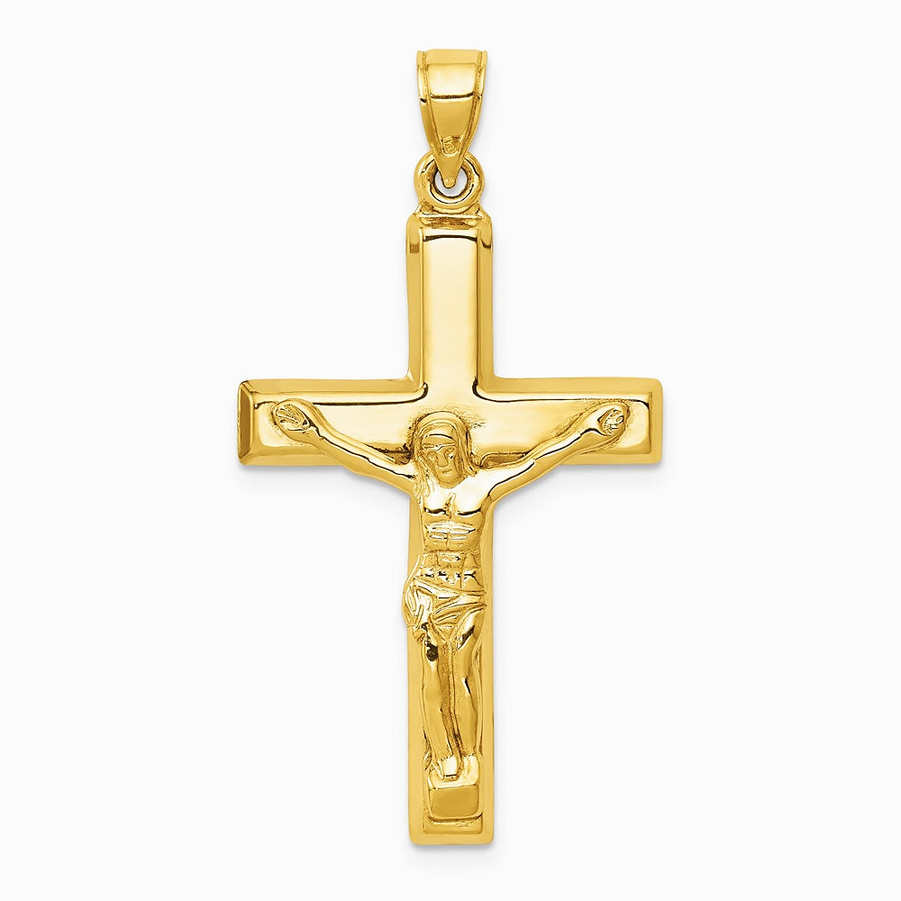 14K Yellow Gold Polished Crucifix Pendant