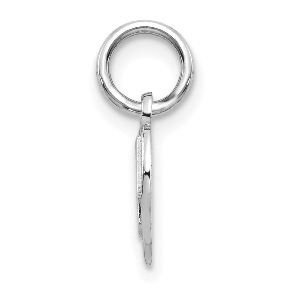 14k White Gold MOM Heart Charm - Product Photo