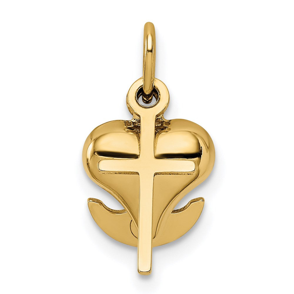 14K 3D Faith, Hope And Charity Charm - Product Photo