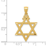 14k Diamond-cut Star of David Pendant - Product Photo