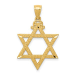 14k Diamond-cut Star of David Pendant - Product Photo