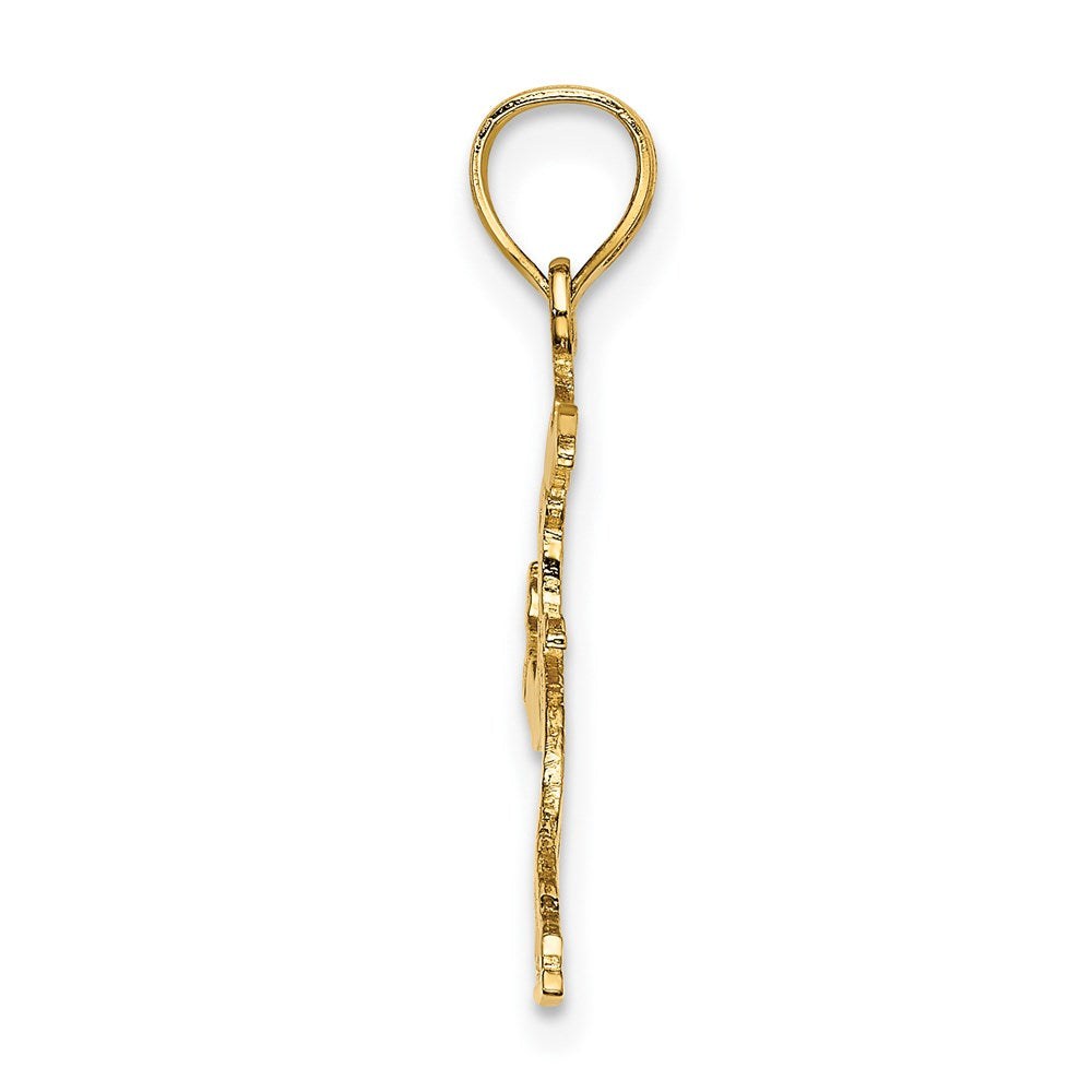 14k Ice Skater Jumping Charm - Product Photo