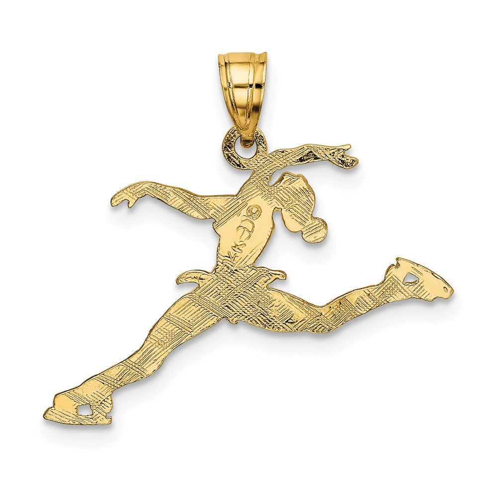 14k Ice Skater Jumping Charm - Product Photo