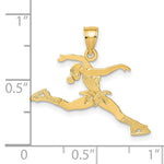 14k Ice Skater Jumping Charm - Product Photo