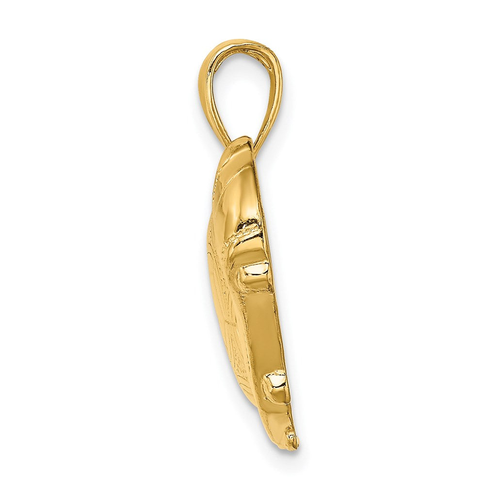 14k Soccer Shoe Kicking Ball Charm - Product Photo