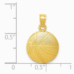10K / 14K Yellow Gold Basketball Pendant - Product Photo