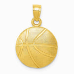 10K / 14K Yellow Gold Basketball Pendant - Product Photo