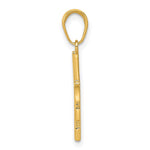 10K / 14K Yellow Gold Polished Cross Pendant - Product Photo