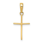 10K / 14K Yellow Gold Polished Cross Pendant - Product Photo