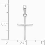 10K / 14K White Gold 10KW Polished Cross Pendant - Product Photo